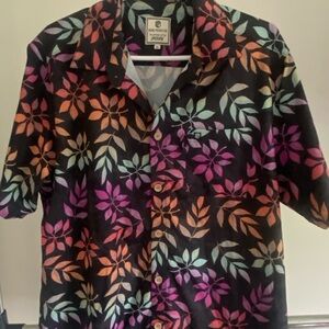 Born Primitive Black and Red Casual Button Down Shirt